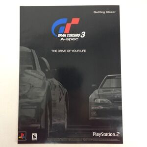 Vintage Gran Turismo 3 A-Spec PlayStation 2 Print Ad Racing Video Game Decor Y2K